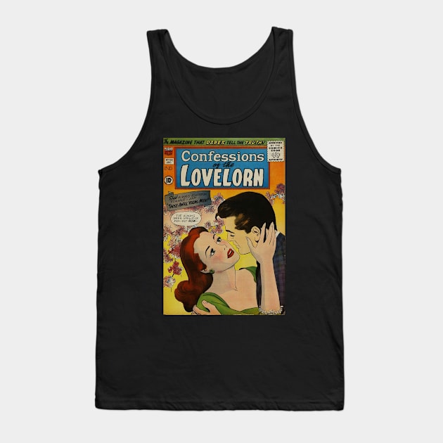 Vintage Romance Comic Book Cover - Confessions of the Lovelorn Tank Top by Slightly Unhinged